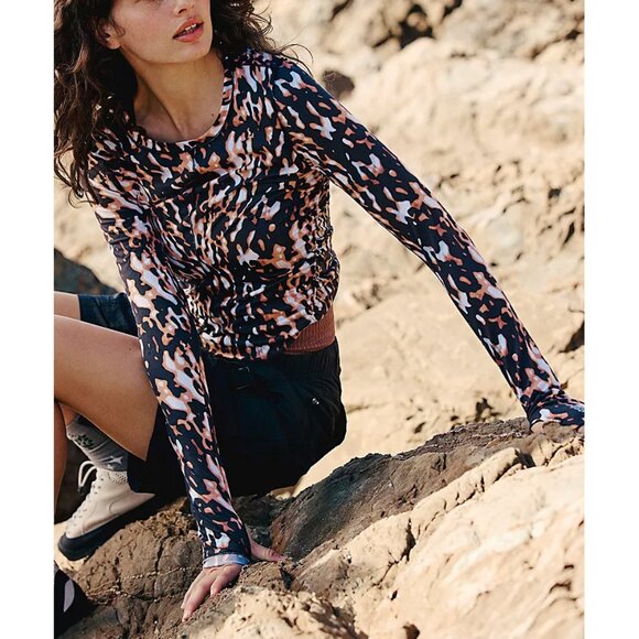 FP Movement by Free People Black and Brown Long Sleeve Top - Picture 7 of 11